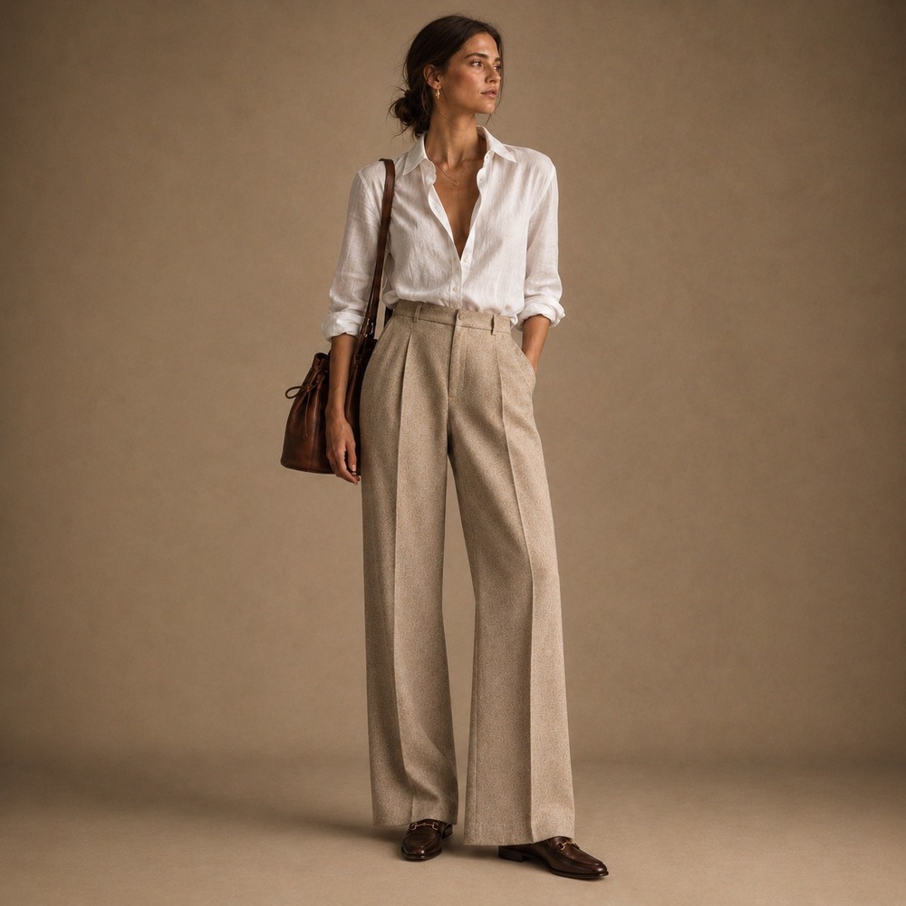 BANANA REPUBLIC Wool Blend Herringbone Pleated Wide Leg Pants Sz 10 NWT